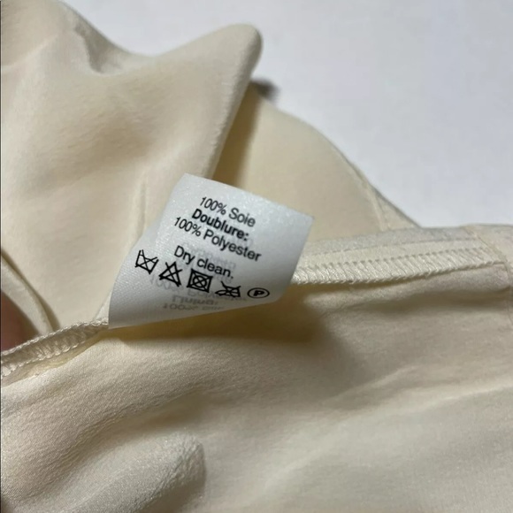NWT Madewell Womens Sz M 100% Silk Lookout Bow Back Top F1750 $88 Ivory - Picture 6 of 9
